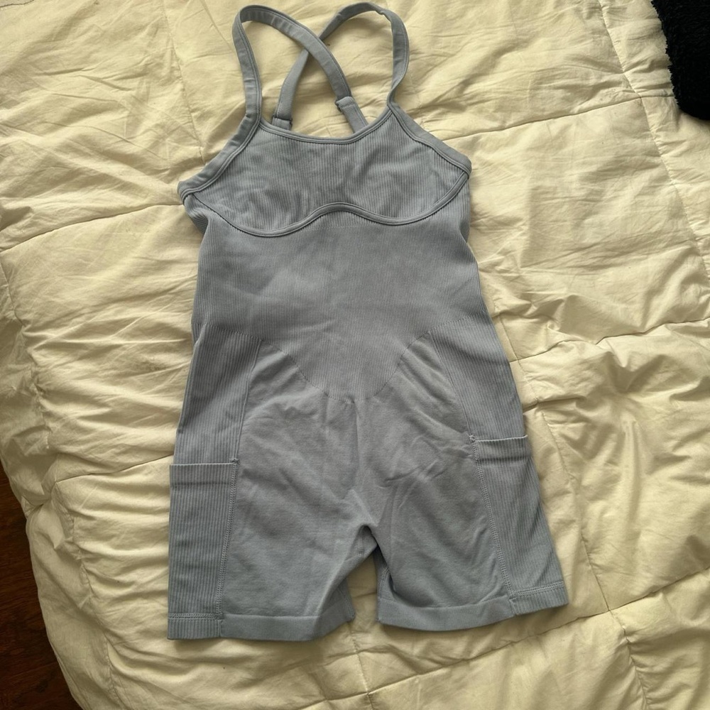 Purple vilanva athletic ribbed romper